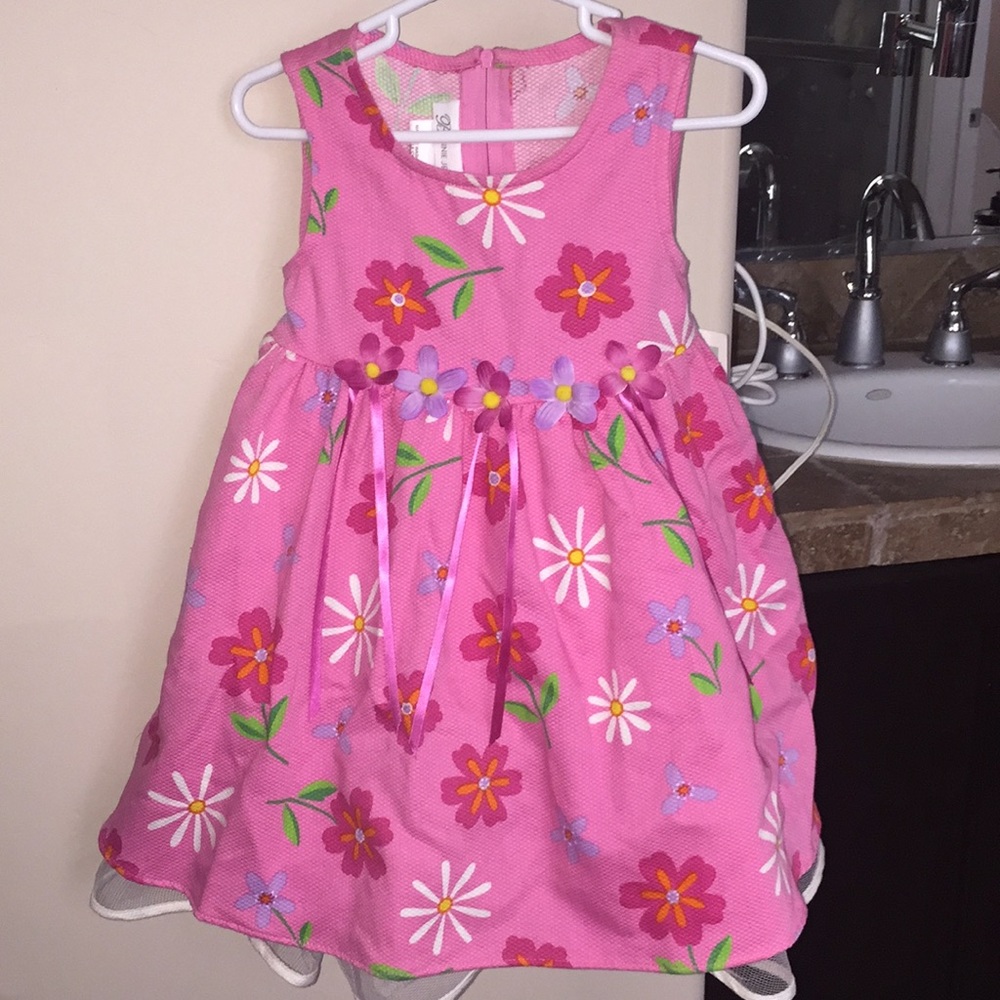 Girls Bonnie Jean dress and matching hat